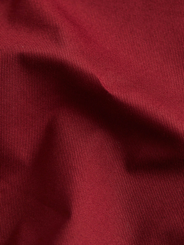 Red Solid Stretch Twill Shirt
