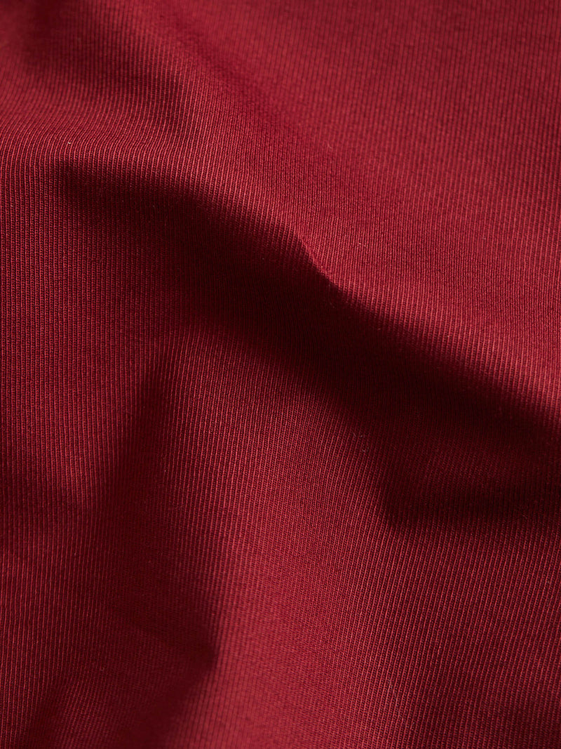 Red Plain Stretch Twill Shirt