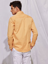 Yellow Stretch Twill Shirt