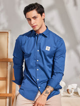 Blue Stretch Twill Shirt