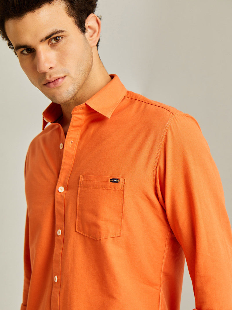Orange Solid Shirt