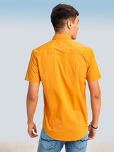 Yellow Plain Stretch Shirt