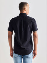 Black Pure Cotton Solid Shirt