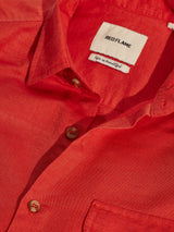 Orange Linen Cargo Shirt