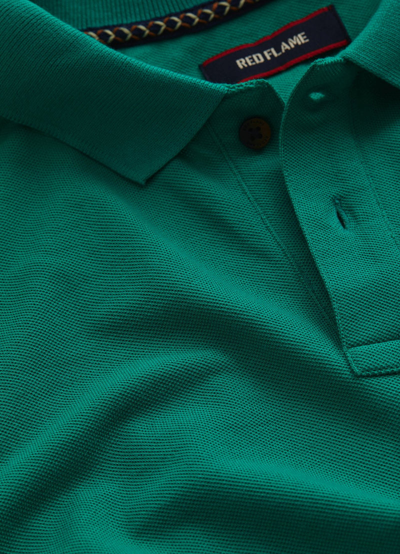 Teal Green Solid Polo