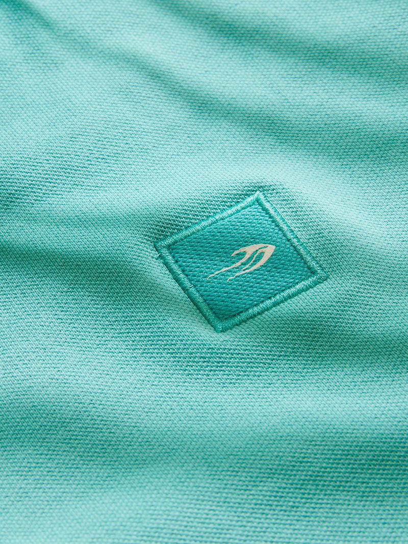Green Solid Stretch Polo T-Shirt