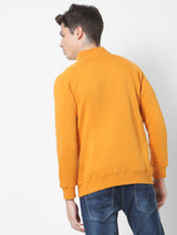 Yellow Fleece High Neck Sweatshirt