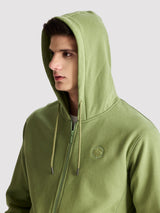 Green Fleece Hooded Sweatshirt