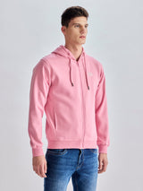 Pink Fleece Hooded Sweatshirt