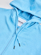 Blue Fleece Hooded Sweatshirt