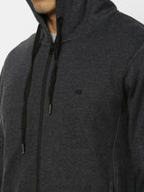 Grey Fleece Hooded Sweatshirt