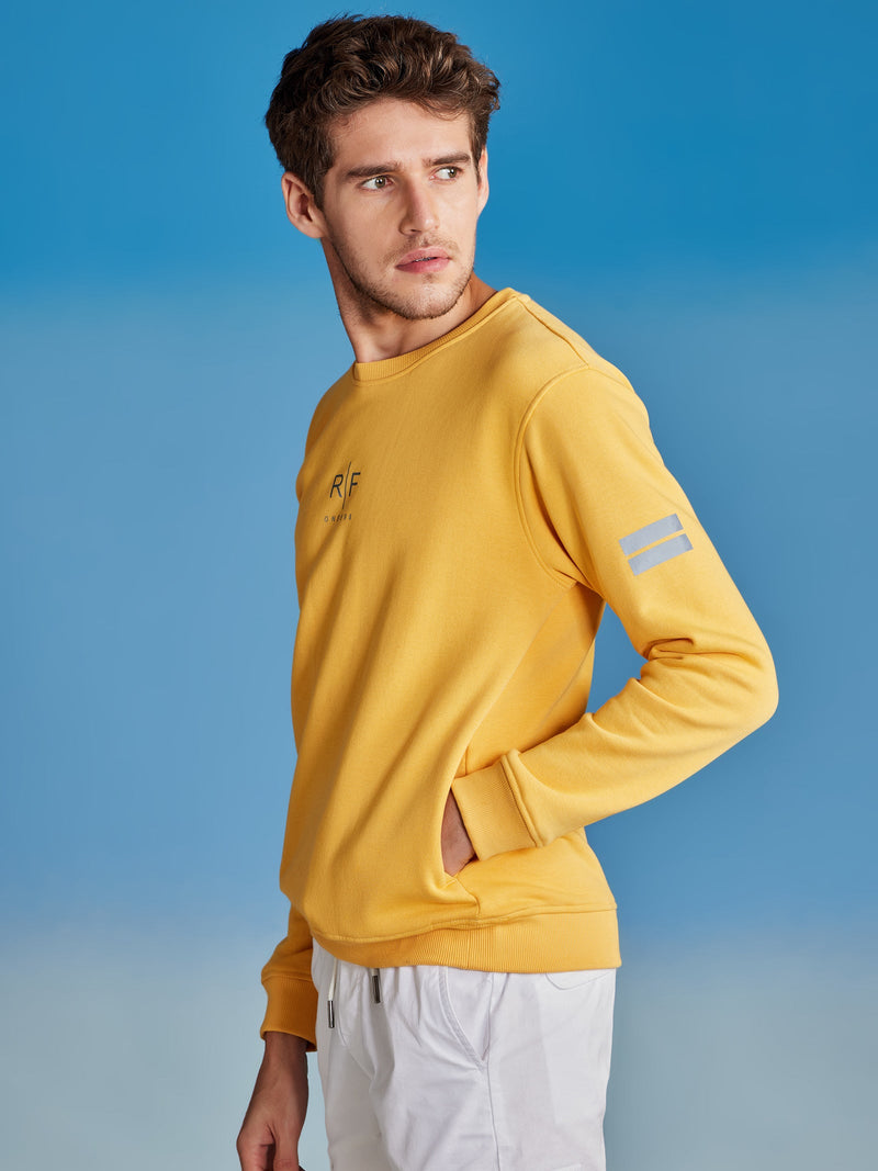 Yellow Fleece Crew Neck Sweatshirt