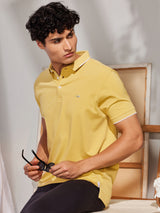 Yellow Plain Polo T-Shirt