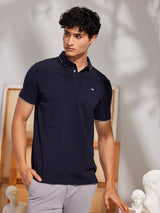 Blue Plain Polo T-Shirt