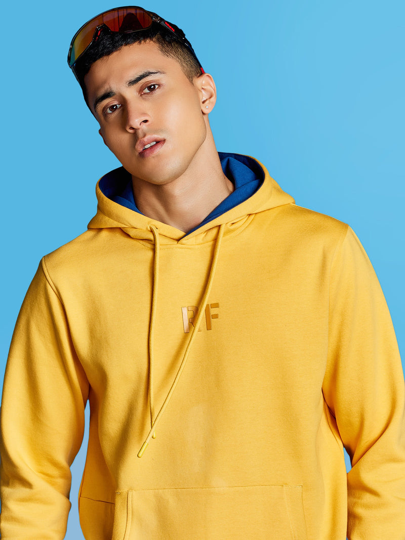 Yellow Fleece Hooded Sweatshirt
