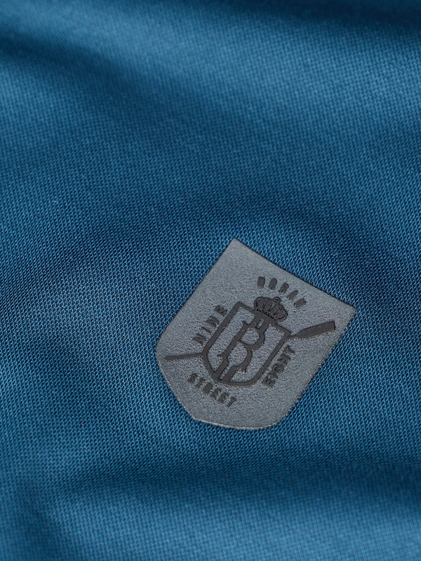 Teal blue Solid Polo T-Shirt