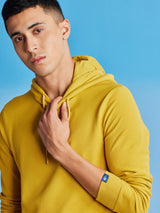 Yellow Ottoman Crew Neck Hooded Sweatshirt
