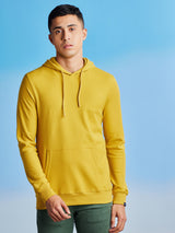 Yellow Ottoman Crew Neck Hooded Sweatshirt