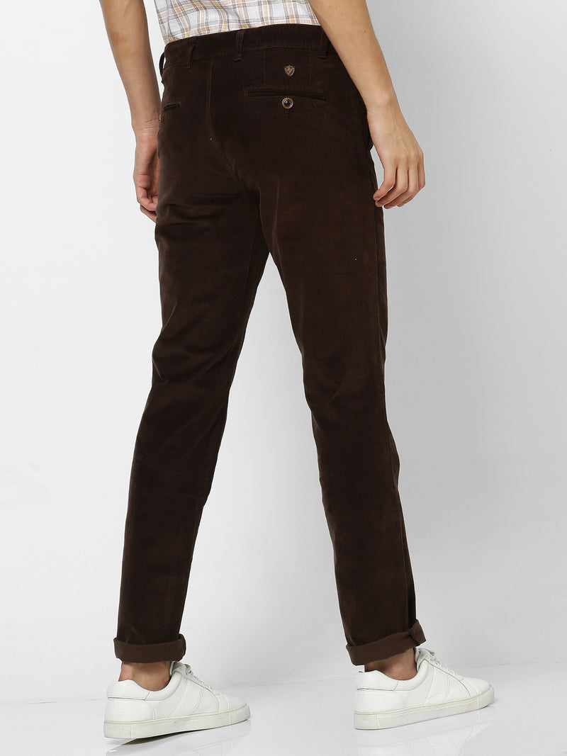 Brown Corduroy Slim Fit Trouser