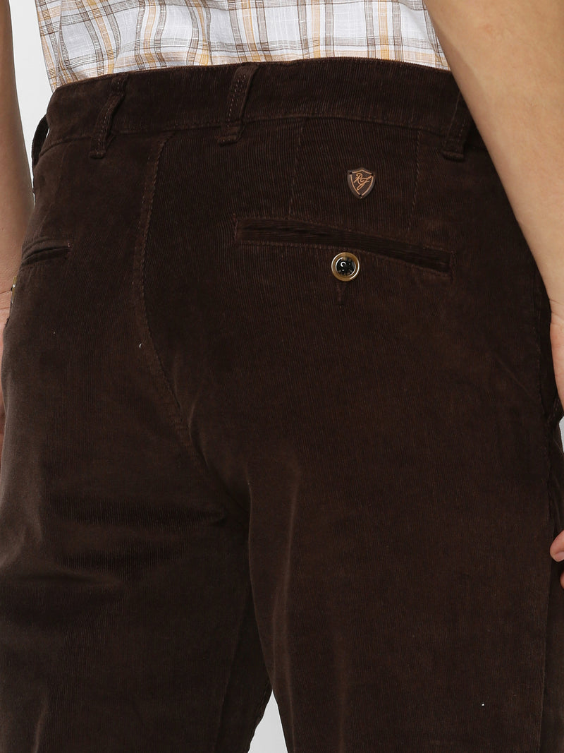 Brown Corduroy Slim Fit Trouser