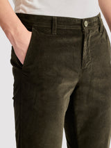 Green Corduroy Slim Fit Trouser