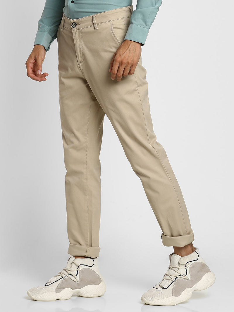 Sand Plain Stretch Trouser