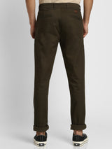 Olive Solid Stretch Trouser