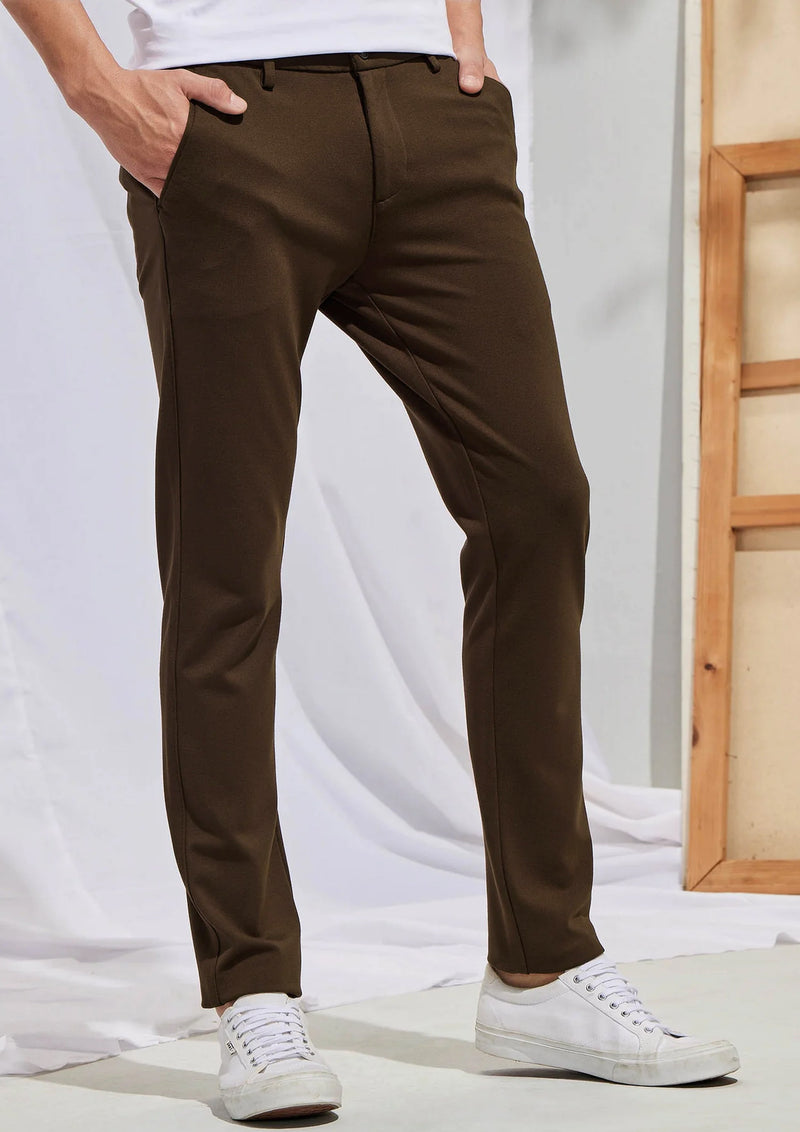 Choco Brown Ultra Slim Fit Stretch Trouser