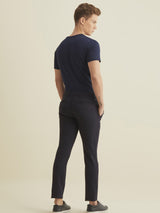 Navy Plain 4-Way Stretch Ultra Slim Fit Trouser
