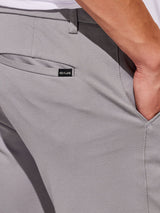 Grey Solid 4-Way Stretch Ultra Slim Fit Trouser