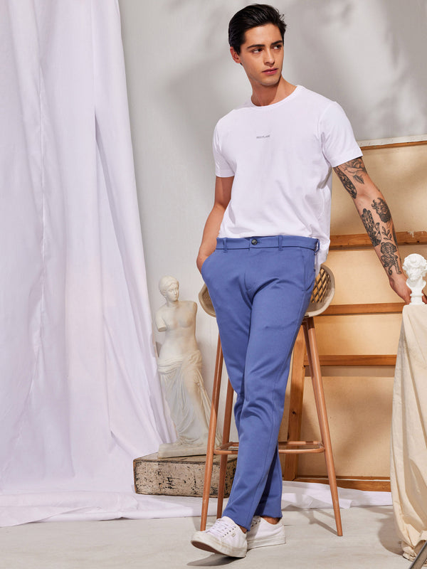 The Modern Stretch Slim Trouser - Light Blue | Fashion Nova, Mens Pants |  Fashion Nova