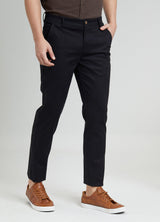 Black Plain Stretch Lean Fit Trouser