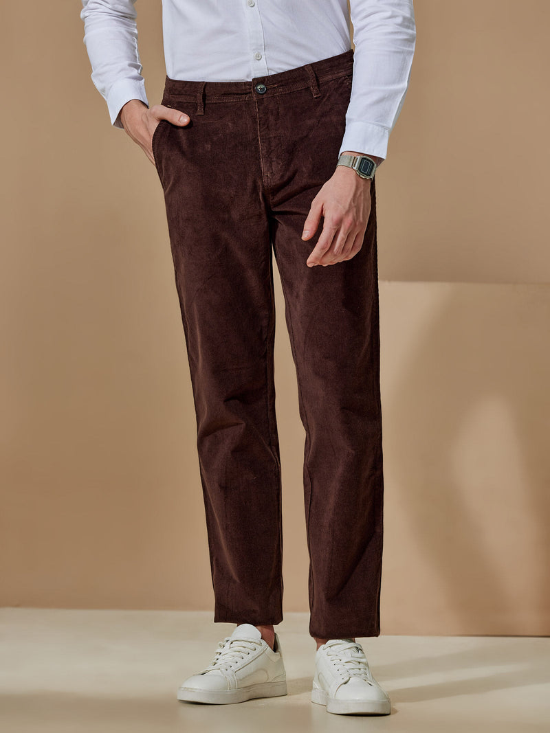 Alimens & Gentle Men's Corduroy Straight Fit Flat Front Casual Pant-Brown  02, 28W x 30L at Amazon Men's Clothing store