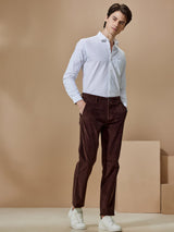 Brown Corduroy Stretch Relax Fit Trouser