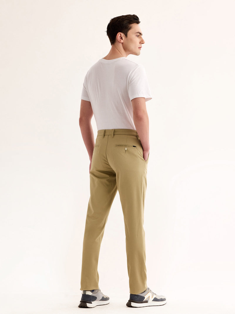 Khaki Stretch Slim Fit Trouser