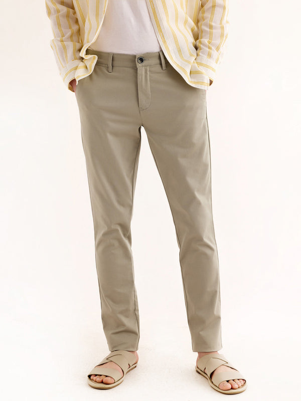 Grey Stretch Slim Fit Trouser
