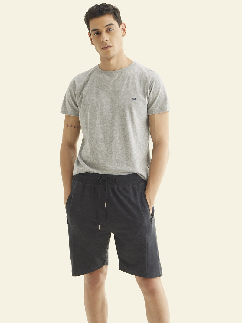 Grey Plain Shorts