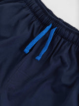 Navy Solid Casual Track Pant