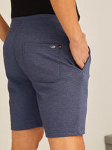 Blue Jacquard Shorts