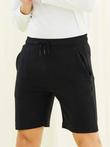 Black Jacquard Shorts