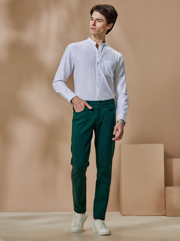 Slim Stretch Fit Trousers  Buy Slim Stretch Fit Trousers online in India