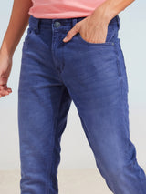 Navy Plain Stretch Jeans