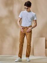 Khaki Corduroy Stretch Trouser