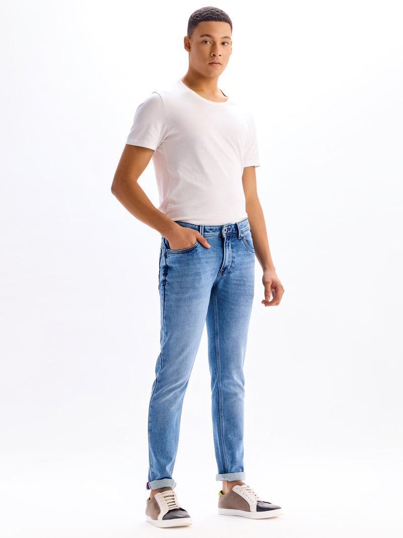 Light Blue Slim Fit Stretch Jean