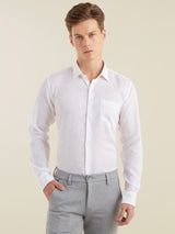 White Solid Party Wear Shirt