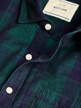 Green Checked Corduroy  Shirt