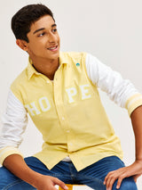 Yellow Colour Block Shirt