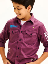 Purple Cargo Shirt
