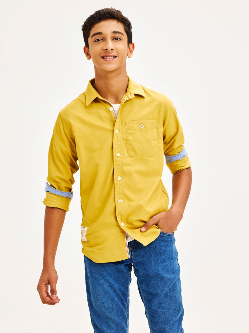 Yellow Pure Cotton Shirt