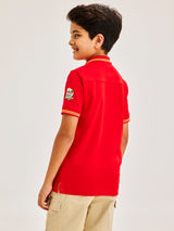 Red Solid Polo